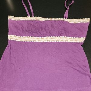 Vintage Xhilaratuon Tank Top w/lace featured Sz XXL